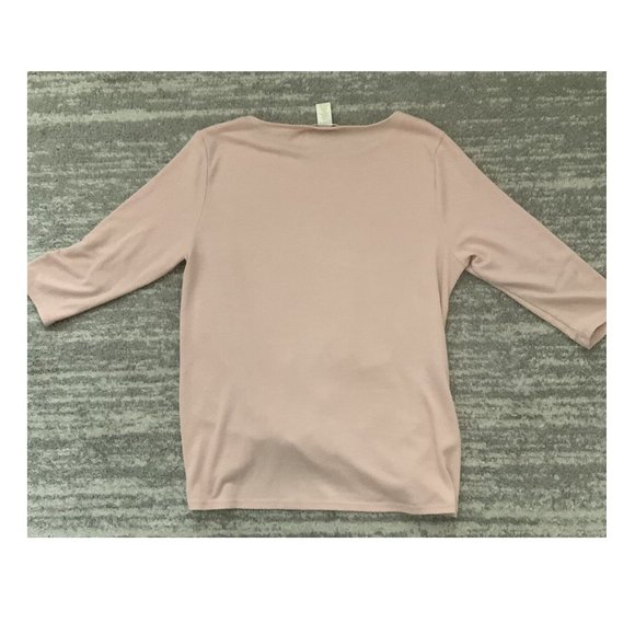 NWOT Matty M Women's Long Sleeve Twist Front Top Soft Pink Size 2XL $60 AA172 - Picture 2 of 2